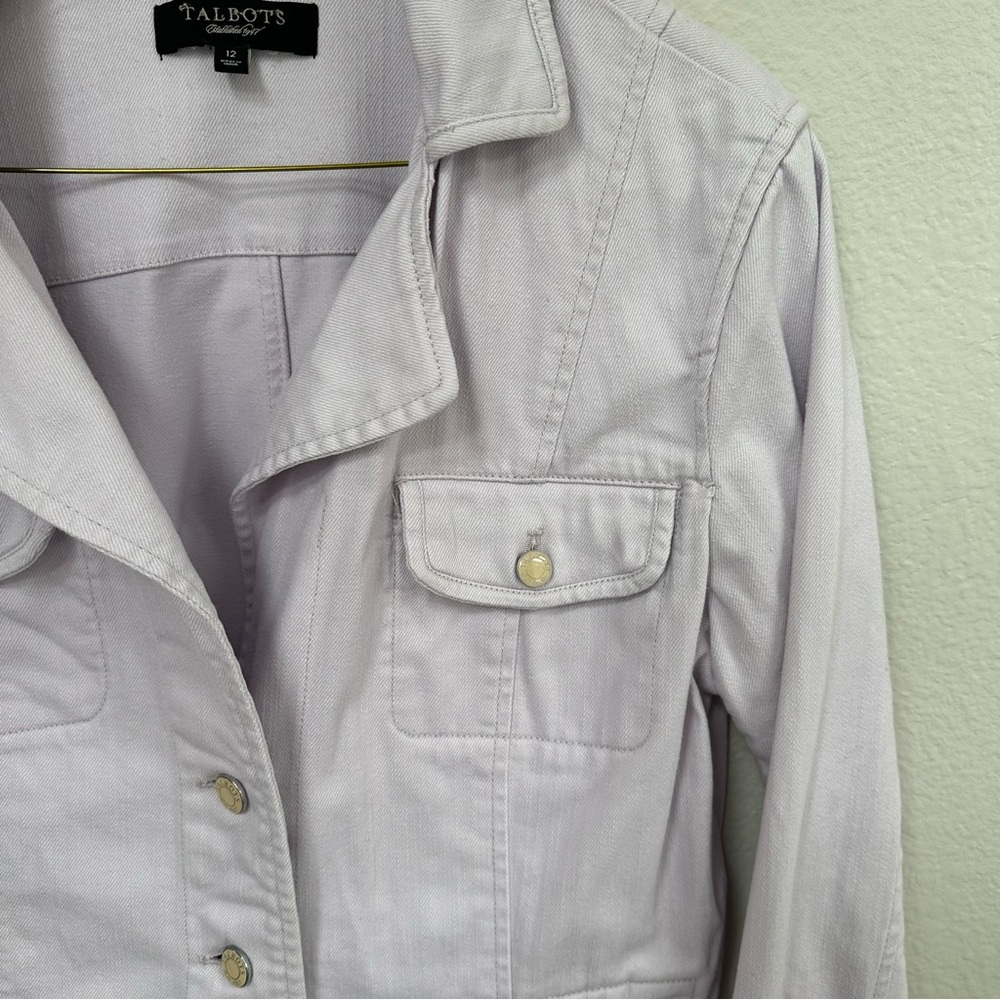 Talbot’s Hint of Pink Denim Jacket - Picture 5 of 10